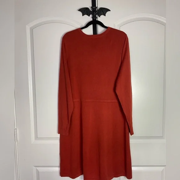 Isaac Mizrahi Orange Cardigan Sweater Button Down High Low Cut NWT size 1X - Picture 3 of 15